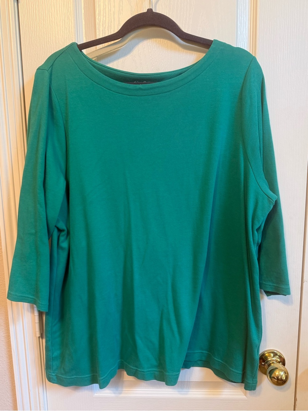 croft & barrow Teal Long-Sleeve Boatneck Top
